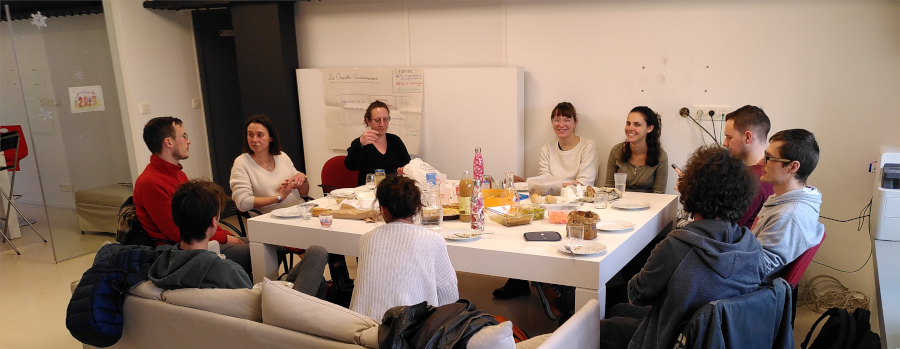 Repas pendant l'atelier